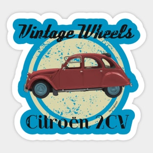 Vintage Wheels - Citroën 2CV Sticker